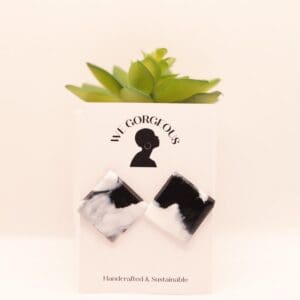 Diamond Upcycled Sustainable Drop Earrings
