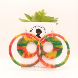 Extra Large Hoop Upcycled Sustainable Earrings