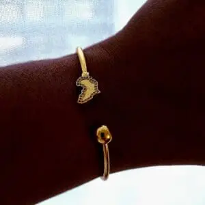 African Map Cuff Bracelet