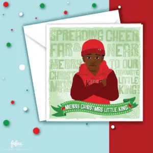 Black Boy Joy Festive Christmas Card | Fefus Designs