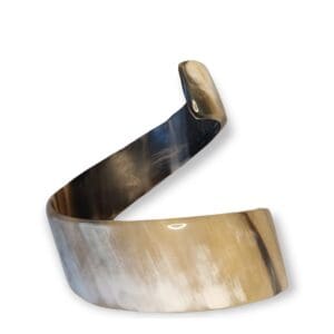 Cow Horn Swirl Bangle - Cream Beige
