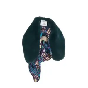 Neck Fur Batik Green Scarf