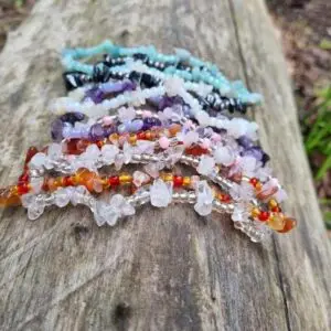 Chip Bead Crystal Anklets