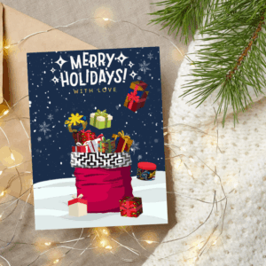 Merry Christmas Card – Afro-Inspired Card
