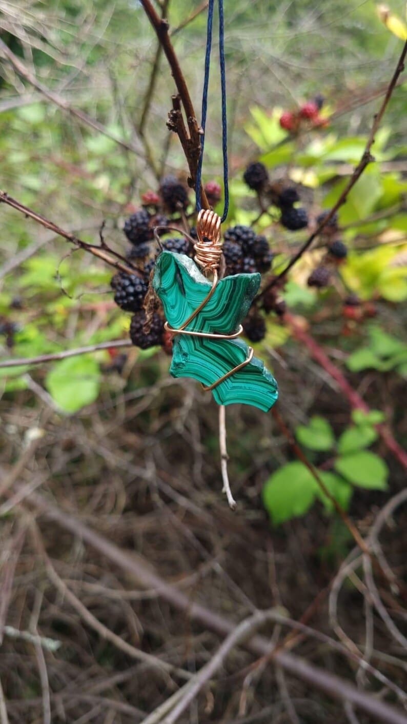 Corrine Creates Malachite Crystal Necklace
