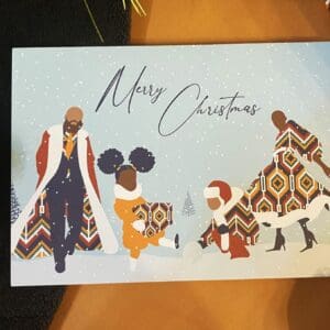 Black Family Merry Christmas Card