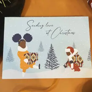 Black Family Merry Christmas Card