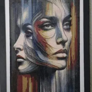 Two sides of the same coin diamond art picture