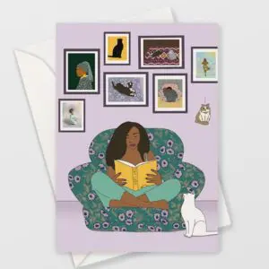 Cat Lady Greeting Card