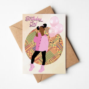 Black Girl Teen Birthday Card