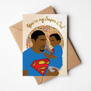 Black Father's Day Card - Super Dad