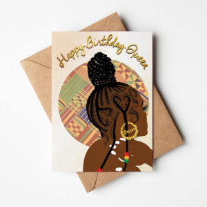 Alicia’s Heart Cornrows – Black Woman Birthday Card