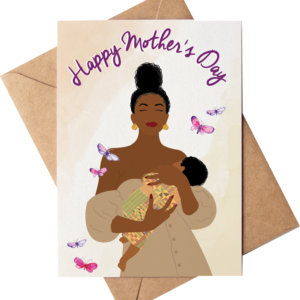 Black Mother's Day Card | Black Mother holding baby