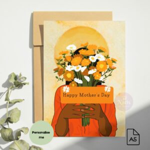 Boho Mother's Day Card - Floral Bouquet