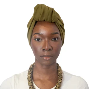 UVBI Luxury African Print Headwrap - Olive
