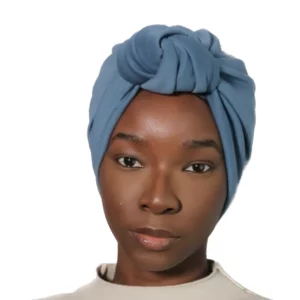 UVBI Luxury African Print Headwrap - Dusty Blue