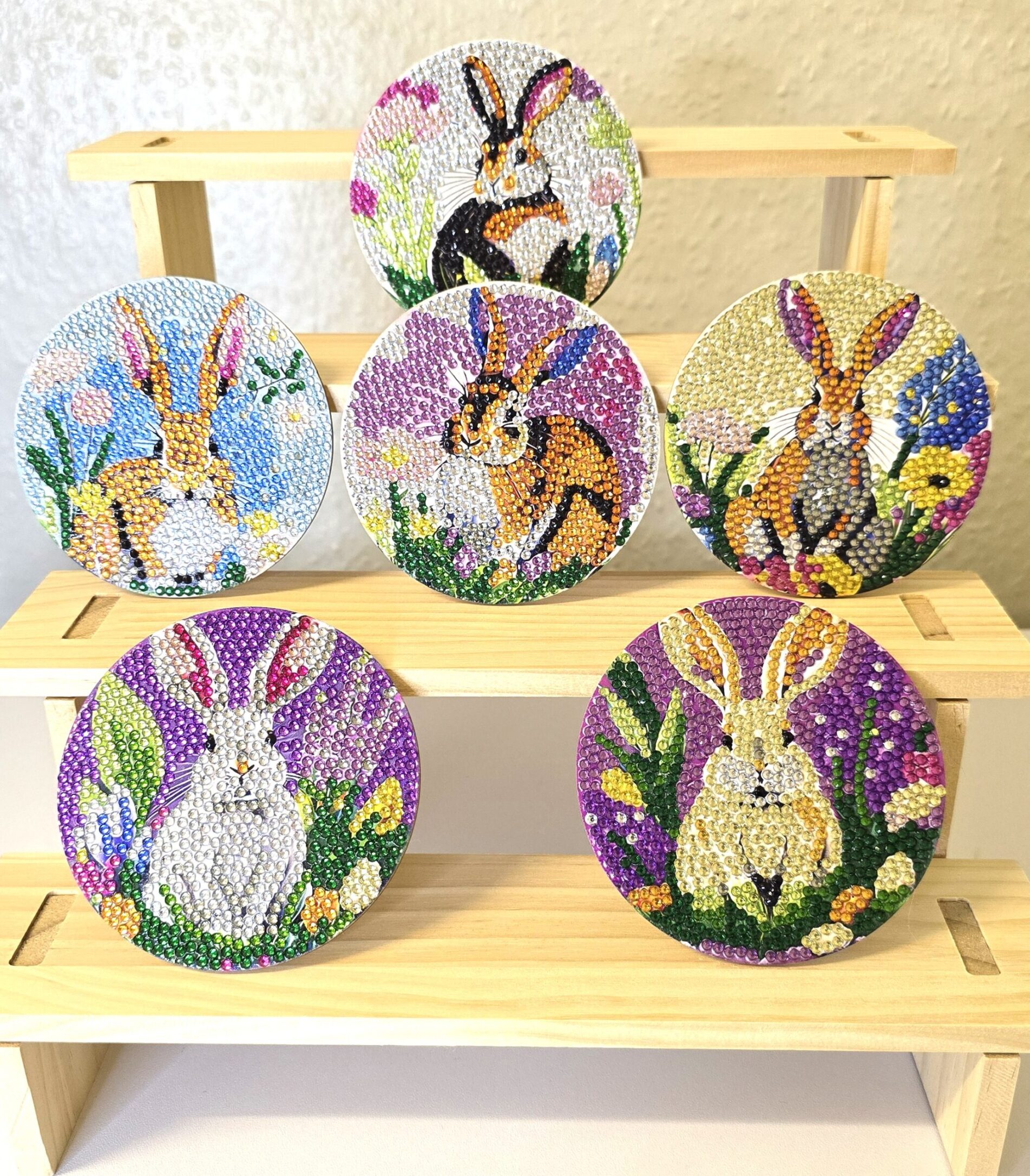 Easter Bunny Diamond Art Coasters Easter Bunny Diamond Art Coasters