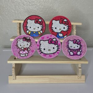 Hello Kitty Diamond Art Coasters Set