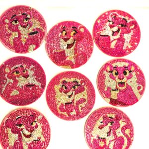 Pink Panther Coasters with Holder