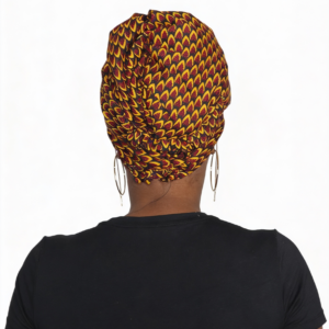 IDIA Elegant African Style Headwrap - Warm Earth Tone Pattern