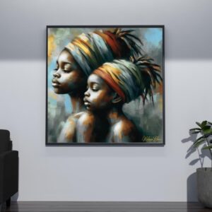 Celebrate sibling love and heritage with this vibrant Rastafari-inspired Black sibling art print. Featuring bold colors and cultural beauty, this artwork adds warmth, unity, and Afrocentric charm to any home or nursery décor.