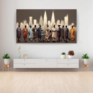 African Village Scene Art Print