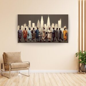 African Village Scene Art Print