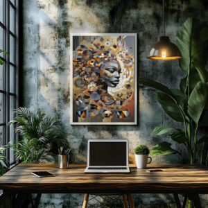 Abstract African Woman Art Print