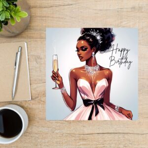 Black Girl Magic Birthday Card: Ethnic Blank Card