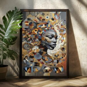 Abstract African Woman Art Print