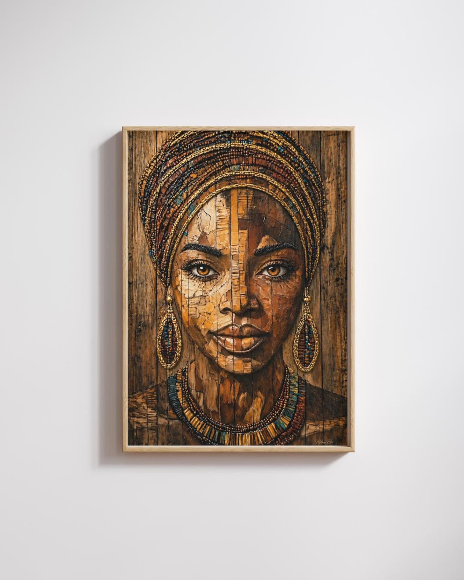 il_1588xN.7969584314_4ldt Golden Serenity Art Print: Black Culture Wall Decor