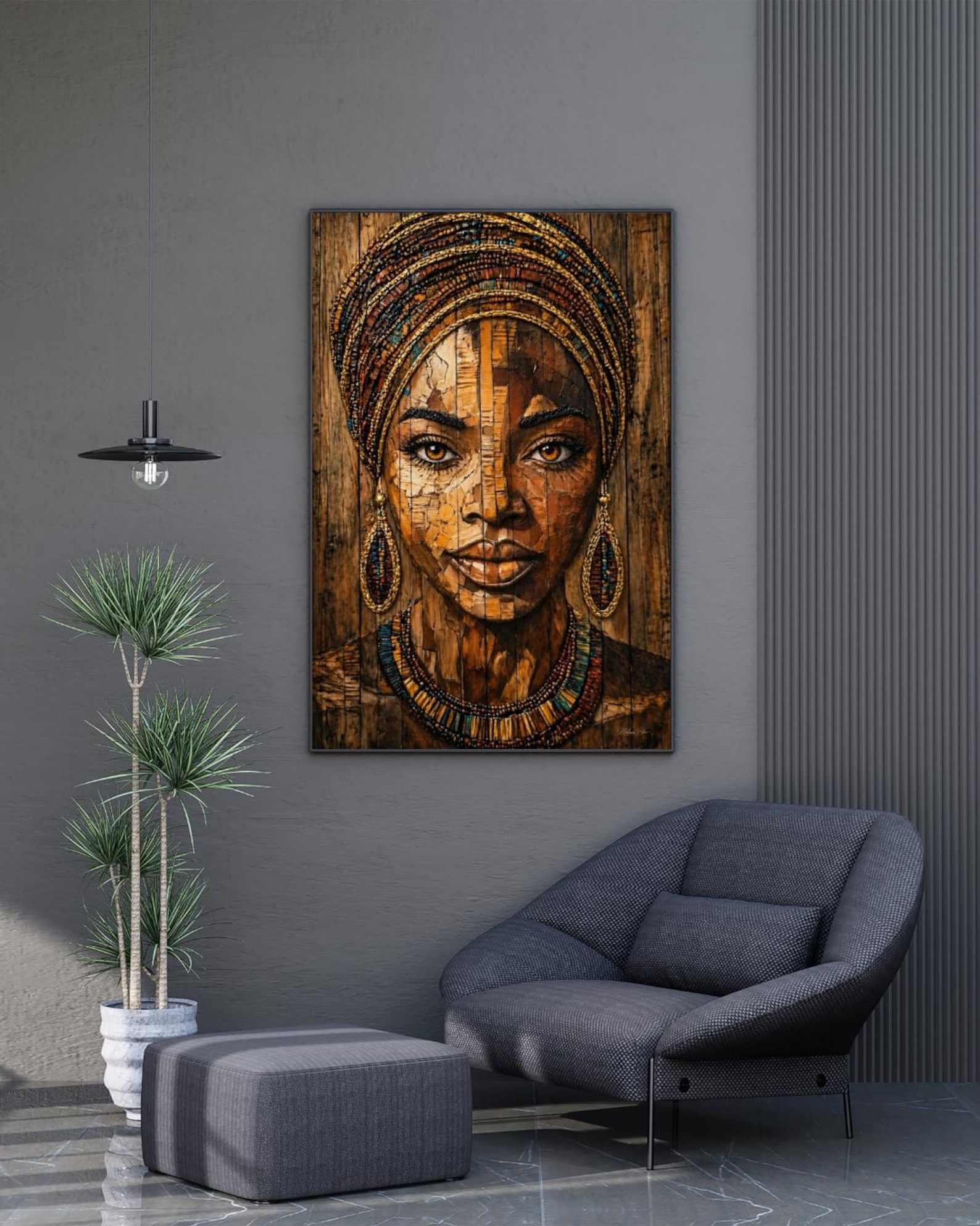 il_1588xN.7969584470_56ce Golden Serenity Art Print: Black Culture Wall Decor