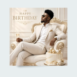 Black King Birthday Card: African American Card For Him