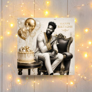 Black King Birthday Card: African American Card For Him