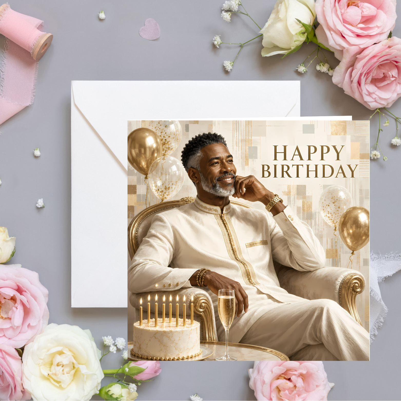 6 Luxury Birthday Celebration Card for Him