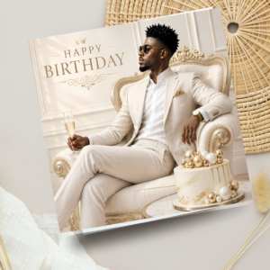 Black King Birthday Card: African American Card For Him