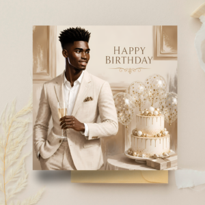 Black King Birthday Card: African American Card For Him