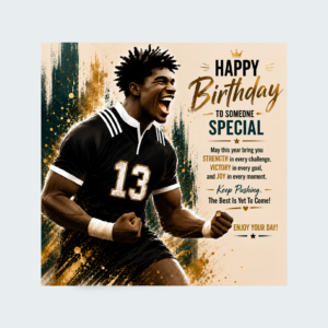 Rugby Birthday Card for Him | You Were Born to Score Tries|