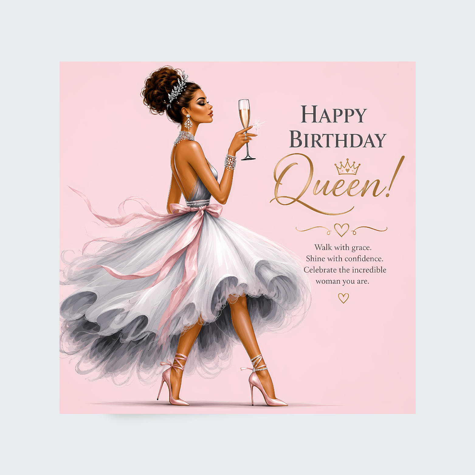 1 Luxury Fashion Birthday Card Collection | Elegant Queen