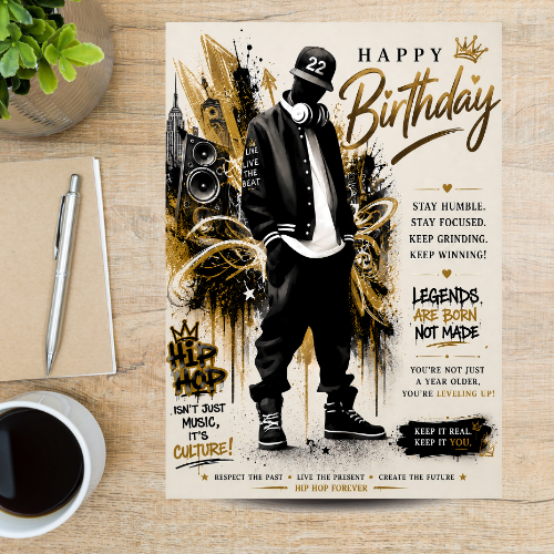 2 Hip Hop Style Birthday Card