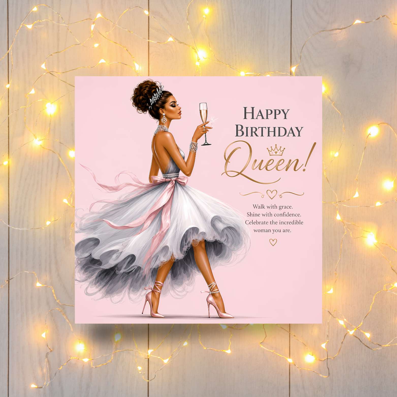 2 Luxury Fashion Birthday Card Collection | Elegant Queen