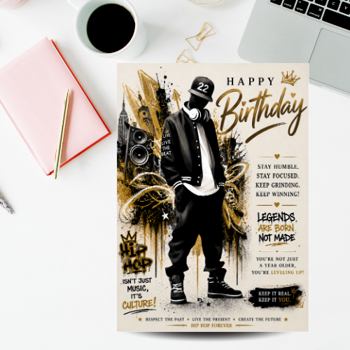 4 Hip Hop Style Birthday Card