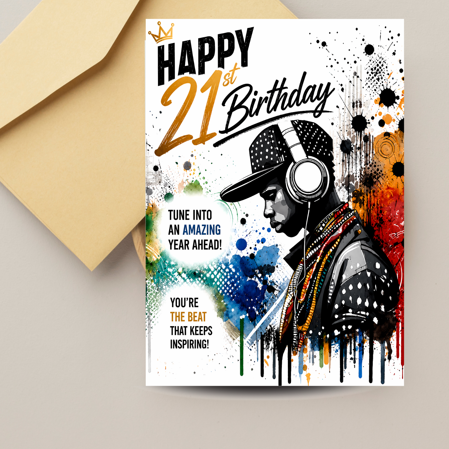 5 21st Hip Hop Style Birthday Card: Urban Style