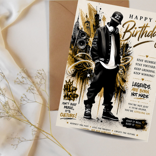 6 Hip Hop Style Birthday Card