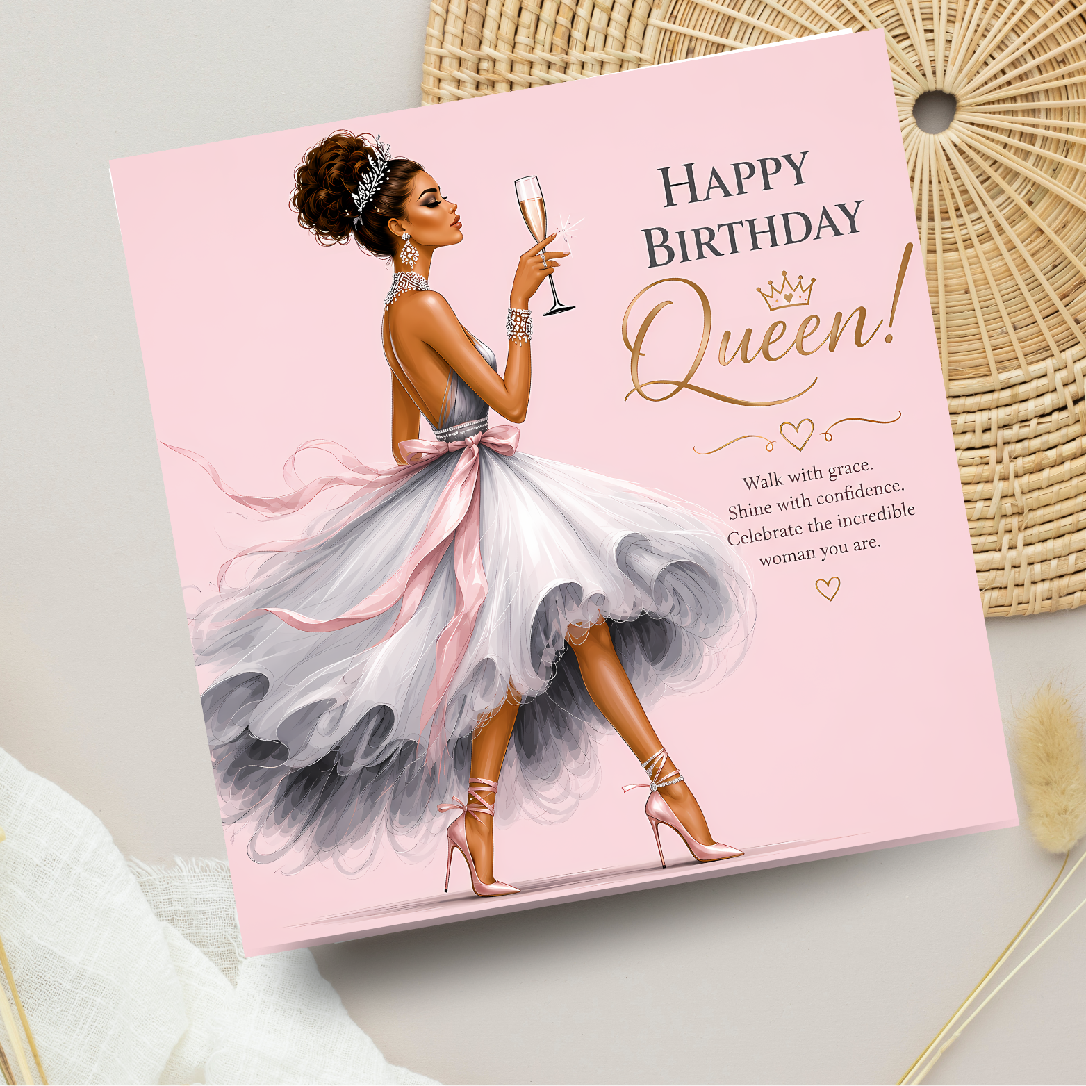 6 Luxury Fashion Birthday Card Collection | Elegant Queen