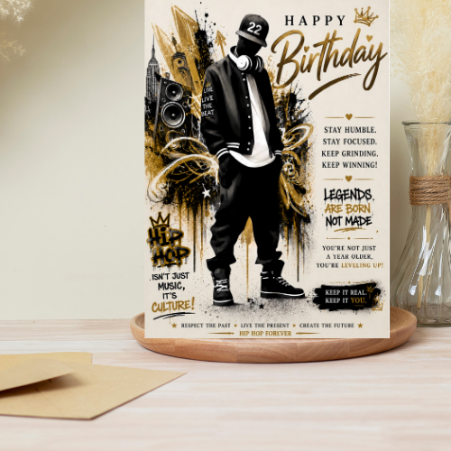 7 Hip Hop Style Birthday Card