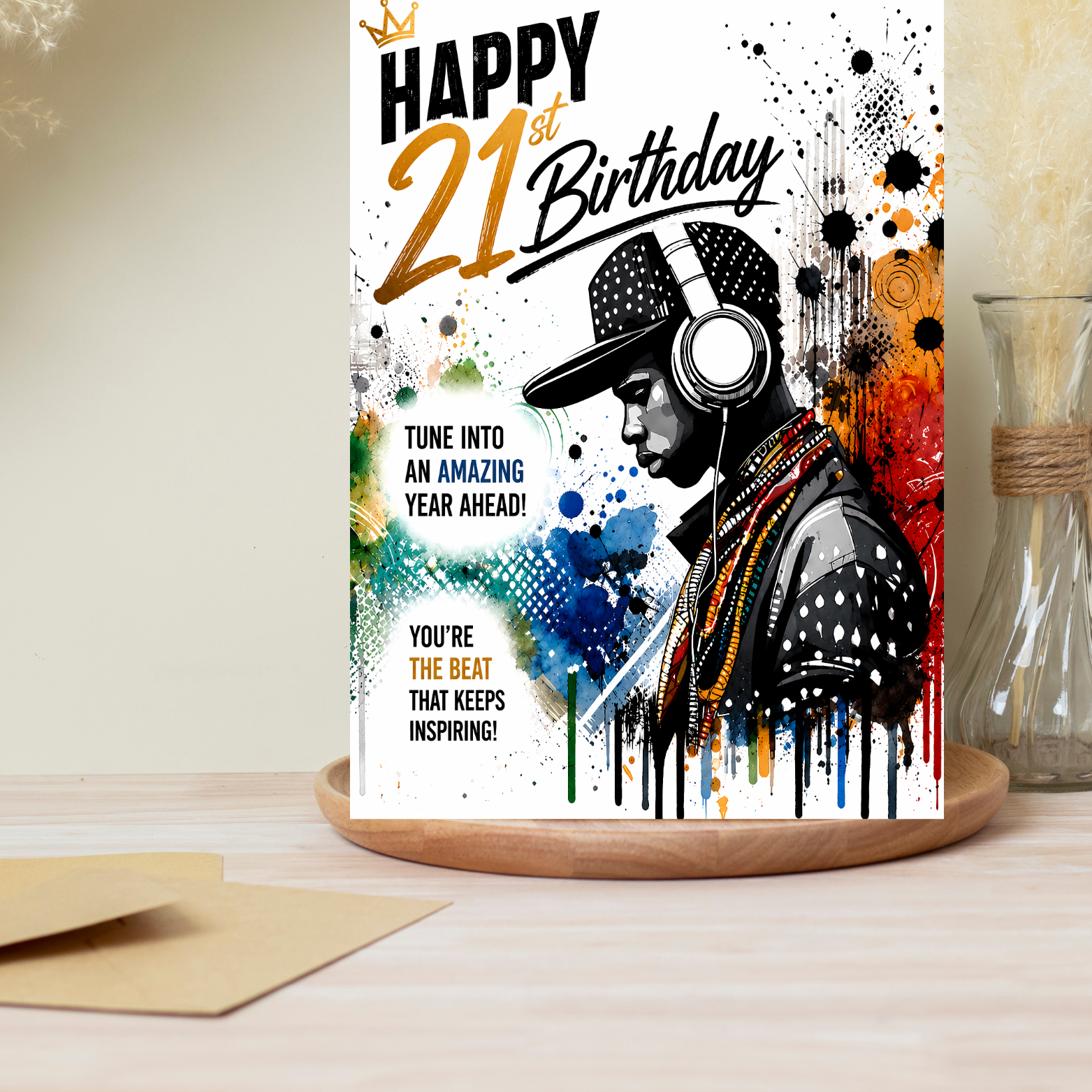 7 21st Hip Hop Style Birthday Card: Urban Style