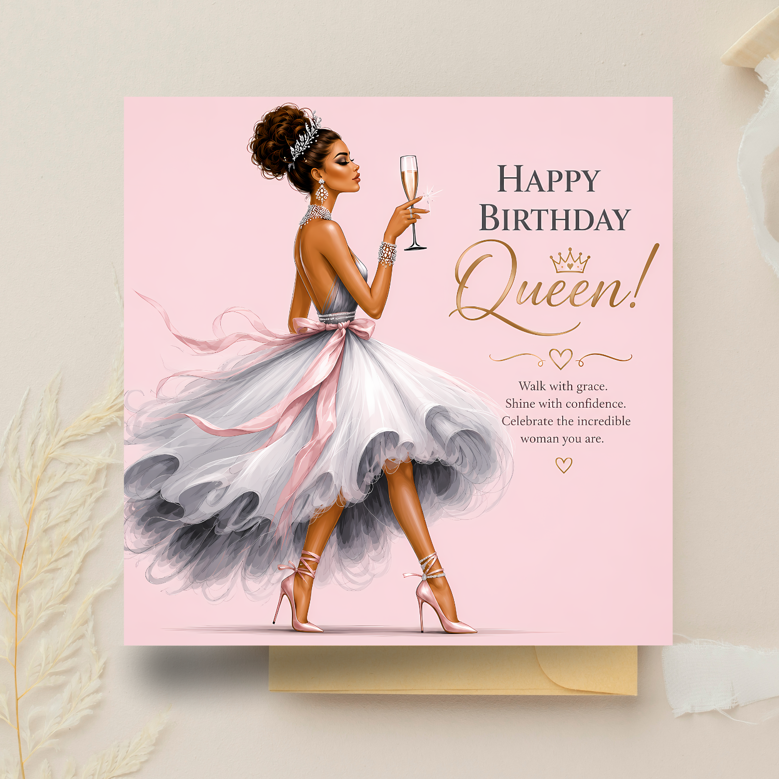 7 Luxury Fashion Birthday Card Collection | Elegant Queen
