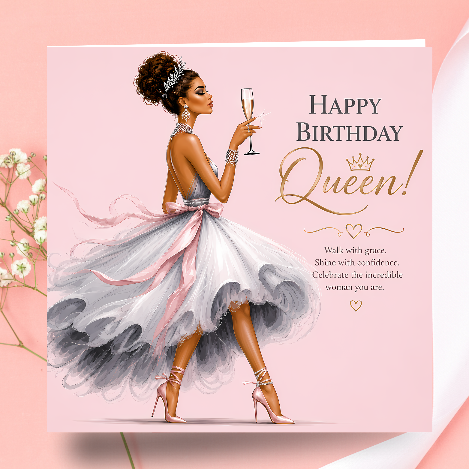 8 Luxury Fashion Birthday Card Collection | Elegant Queen