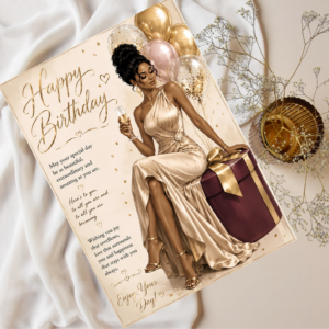 Black Woman Birthday Collection – Elegant Melanin Queen